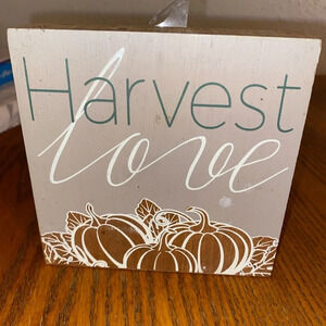 Harvest Love Block Decor